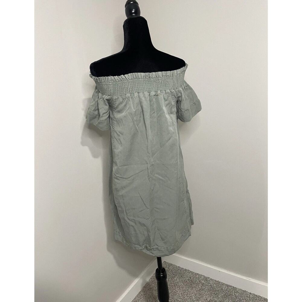 Vineyard Vines Off The Shoulder Dress Sage Green M Romantic Cottage Core